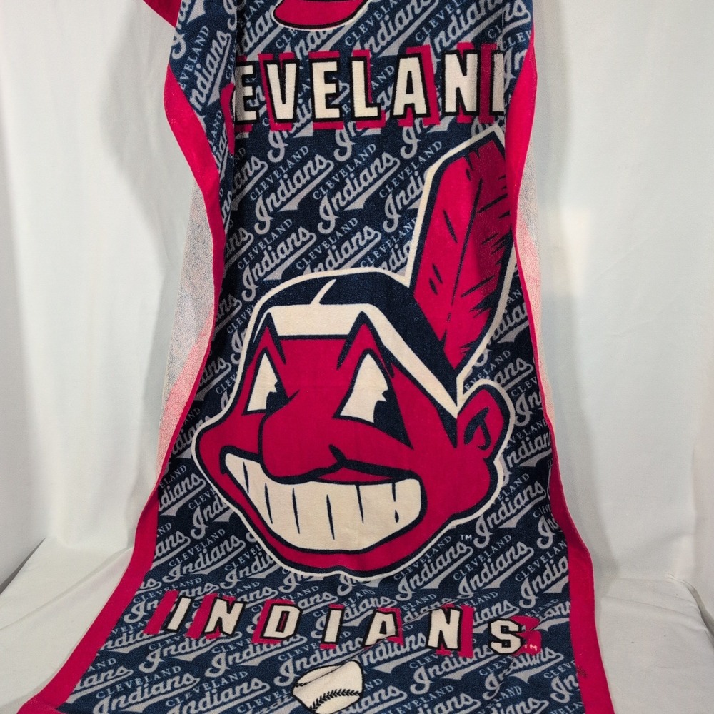 Vintage Cleveland Indians Beach Towel 27" X 56.5"